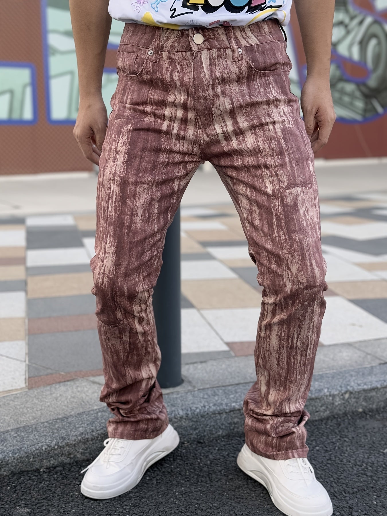 Men's Stretch Denim Pants | Street Motorcycle Flared Pants