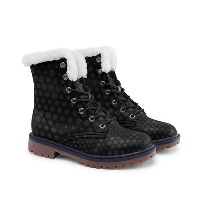 Snow Camo Boots | Stylish Black Hive Camouflage