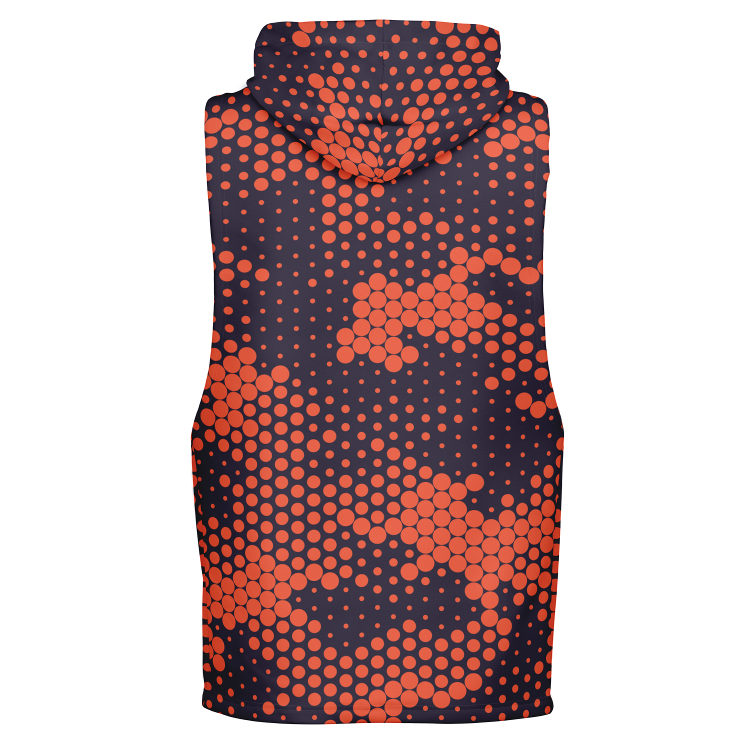 Sleeveless Hoodie | Orange & Blue Digital Camouflage