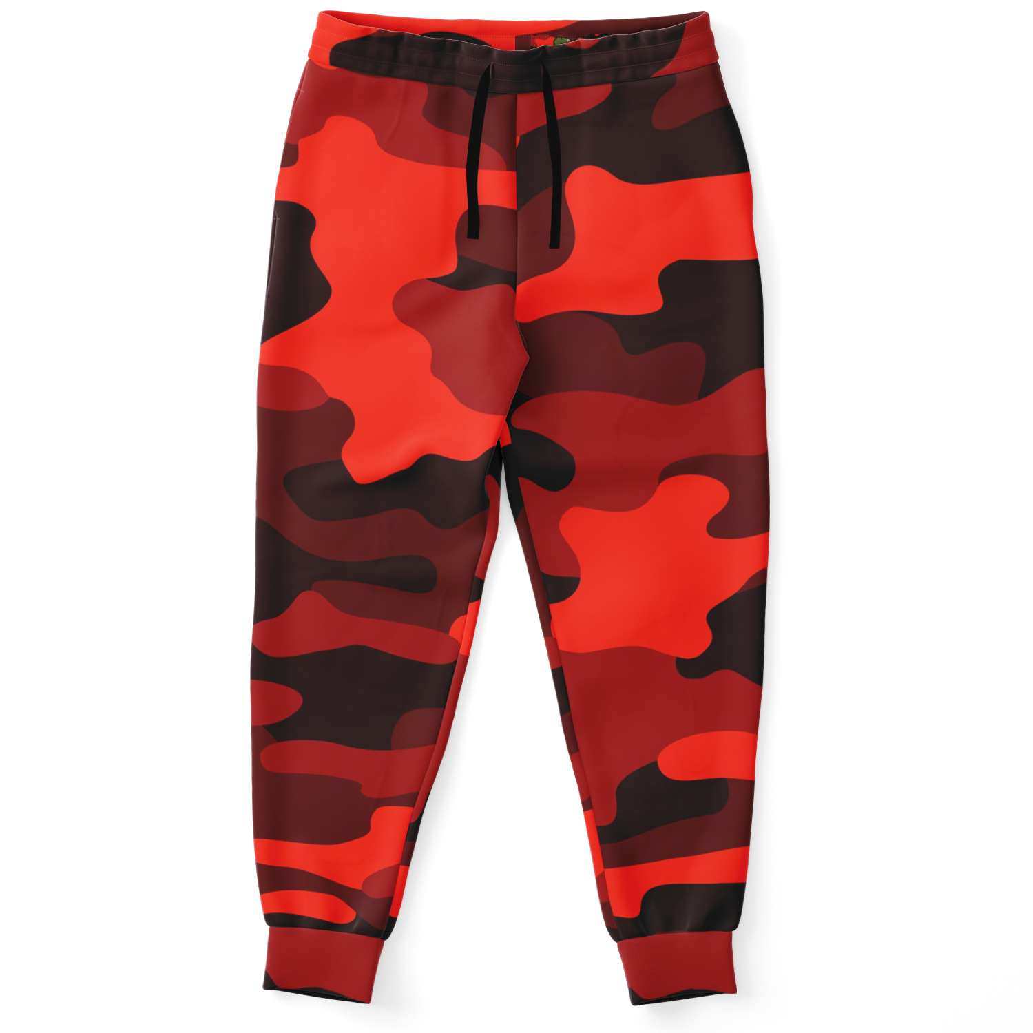 Camo Sweatpants | Unisex | Scarlet Red & Black