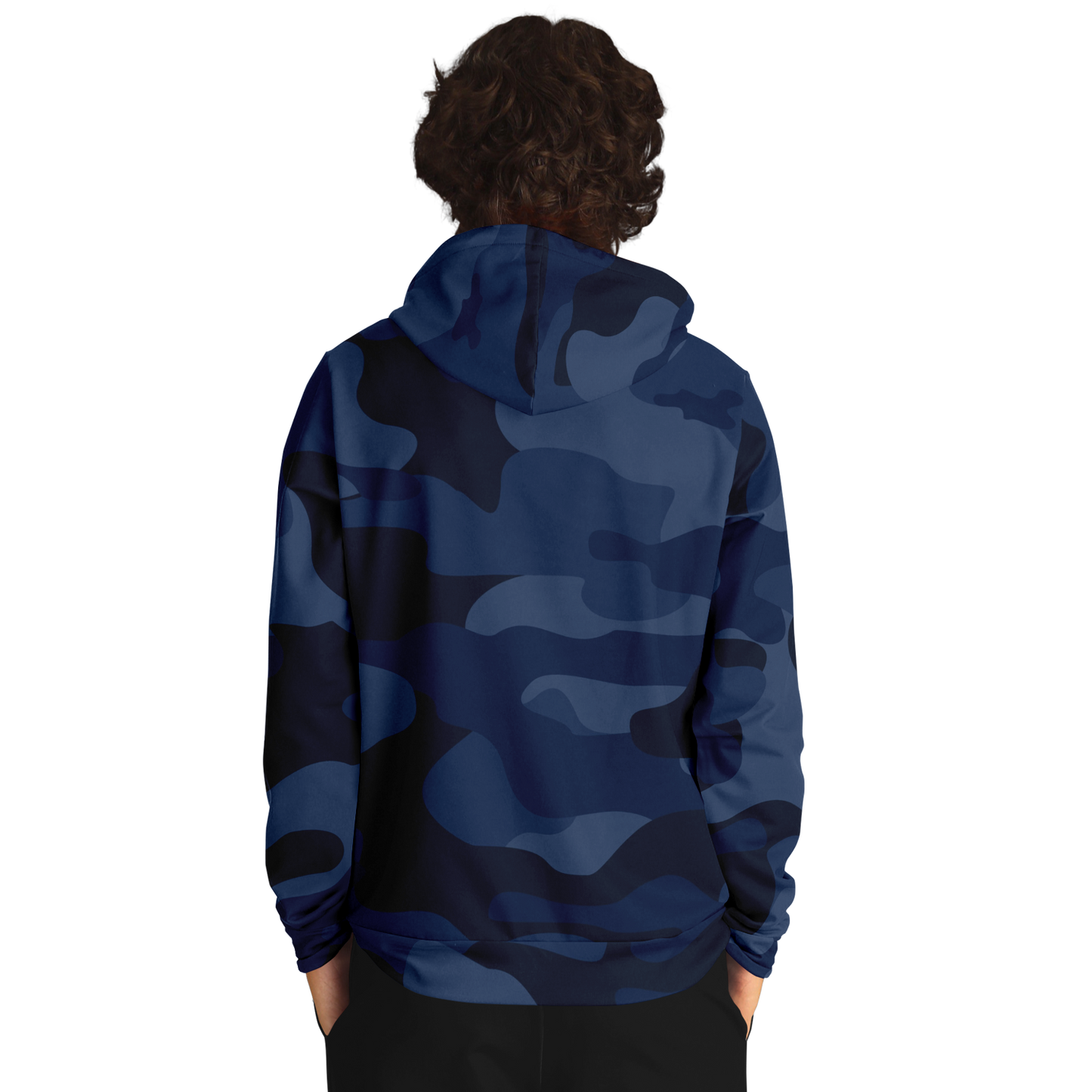 Camo Hoodie | Deep Blue Camouflage Pullover