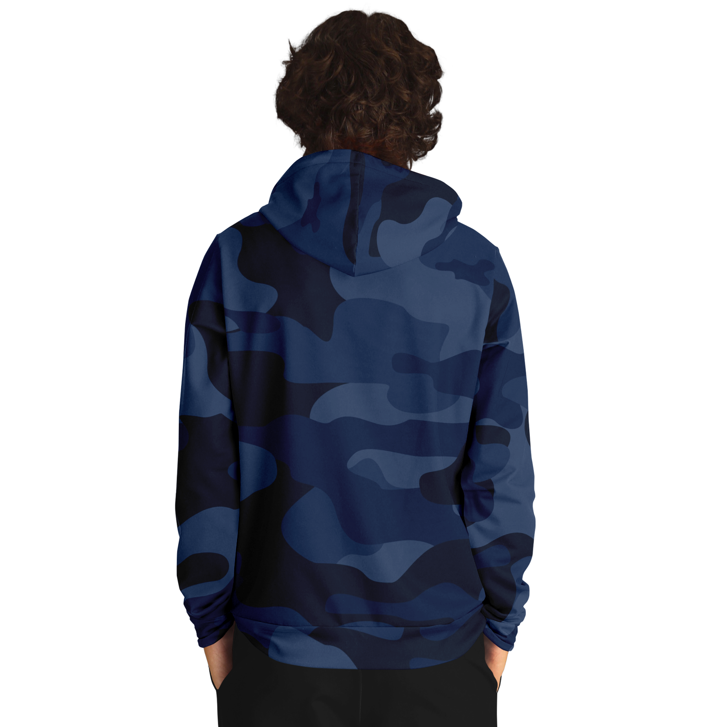 Camo Hoodie | Deep Blue Camouflage Pullover