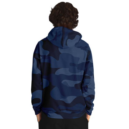 Camo Hoodie | Deep Blue Camouflage Pullover