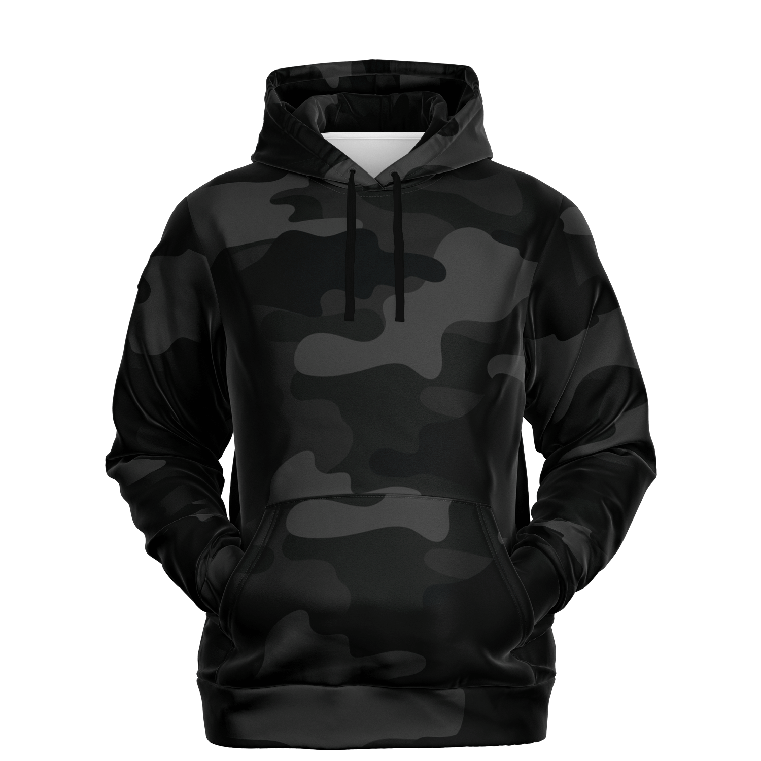 Camo Hoodie | Black Camouflage Pullover