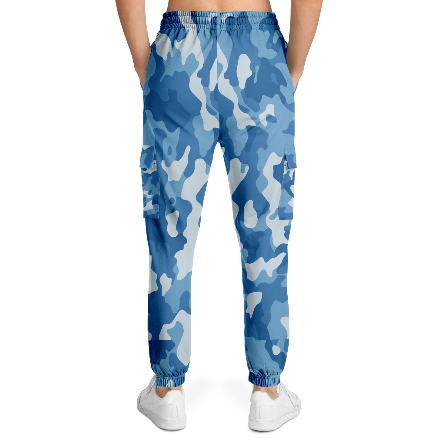 Military Blue Camo Cargo Sweatpants | Unisex