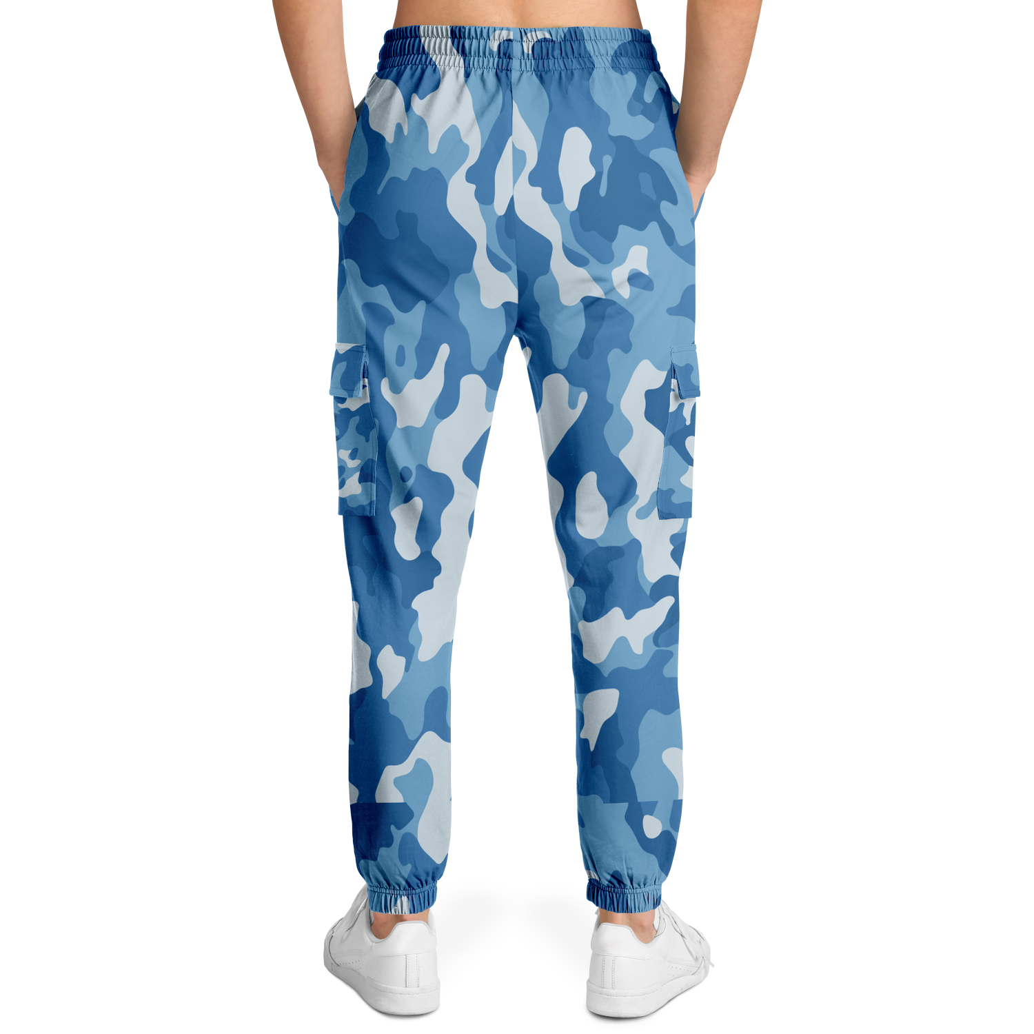 Military Blue Camo Cargo Sweatpants | Unisex