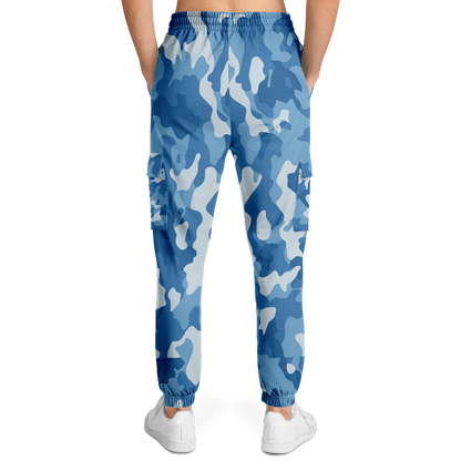 Military Blue Camo Cargo Sweatpants | Unisex