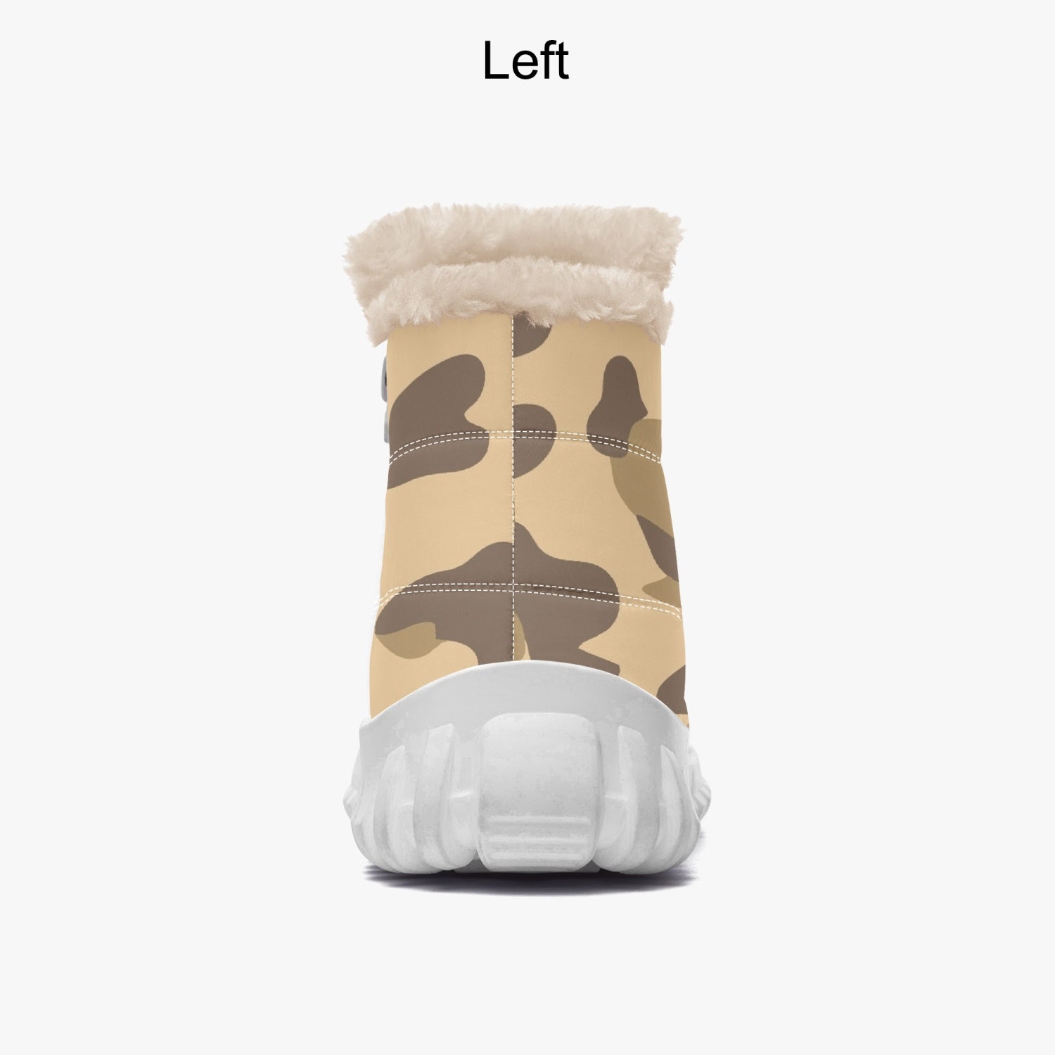 Camo Boots | Cotton-pad Fur Zipper Up | Khaki