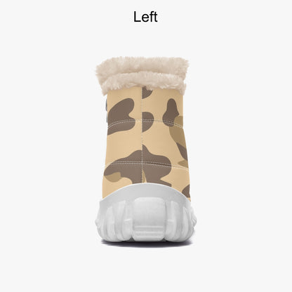 Camo Boots | Cotton-pad Fur Zipper Up | Khaki