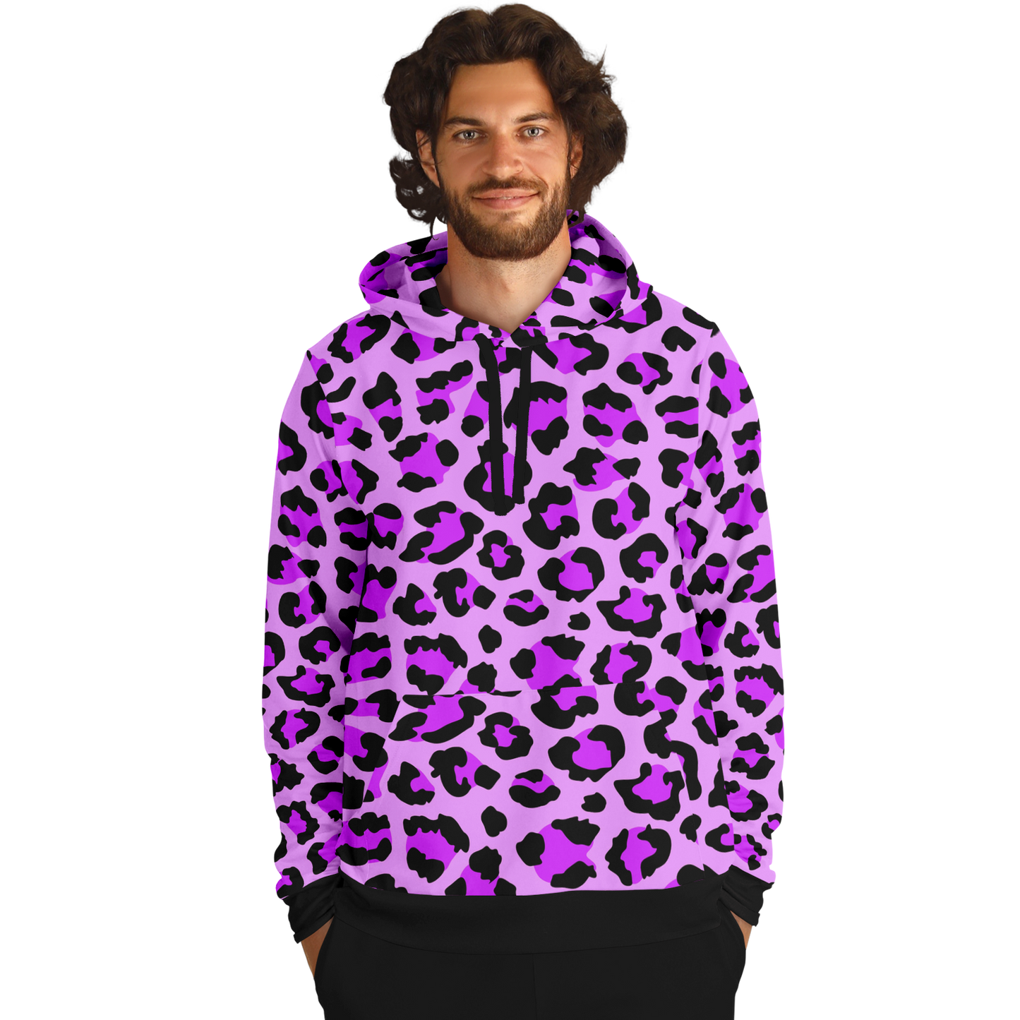 Leopard Hoodie | Purple, Blue and Black