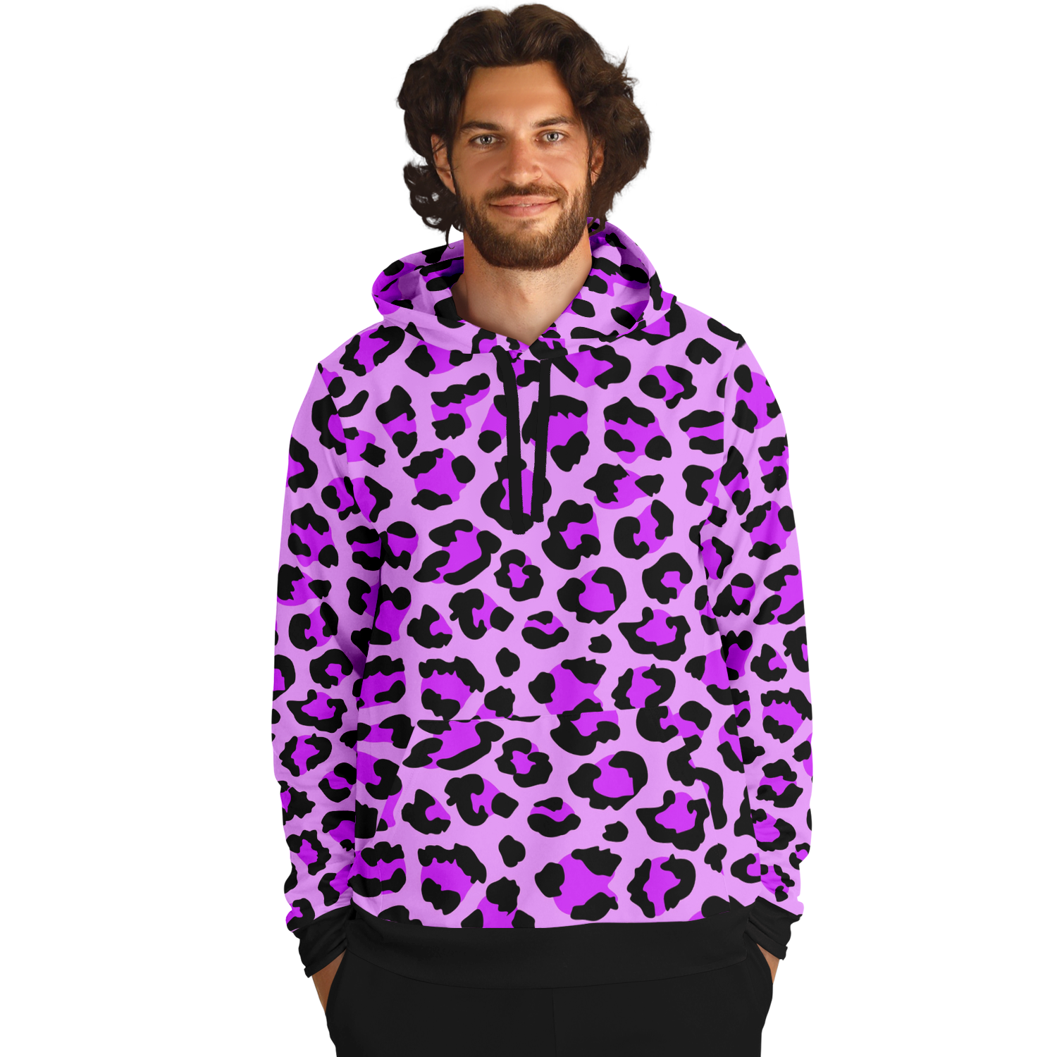 Leopard Hoodie | Purple, Blue and Black