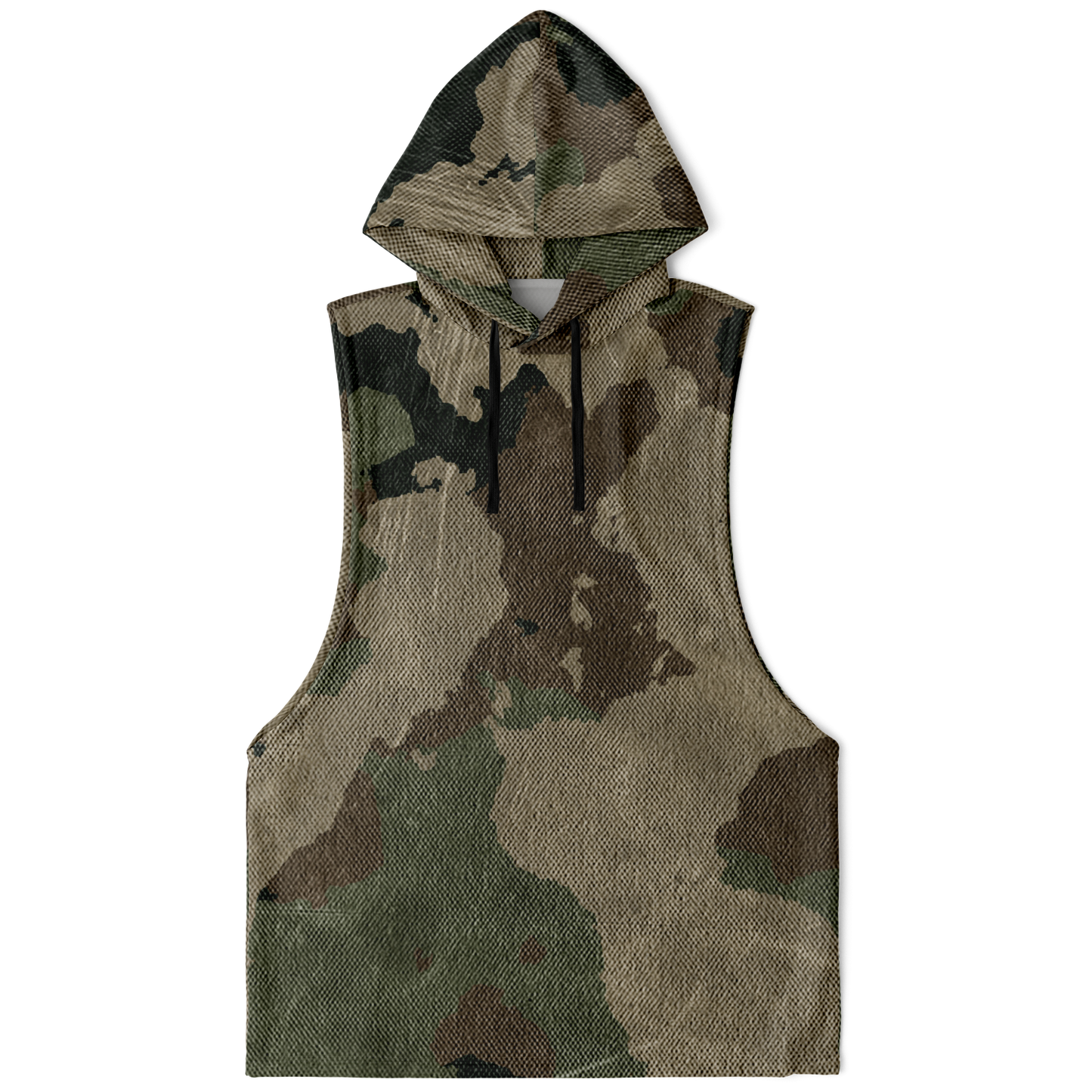 Sleeveless Hoodie | Dirty Old Brown Camouflage