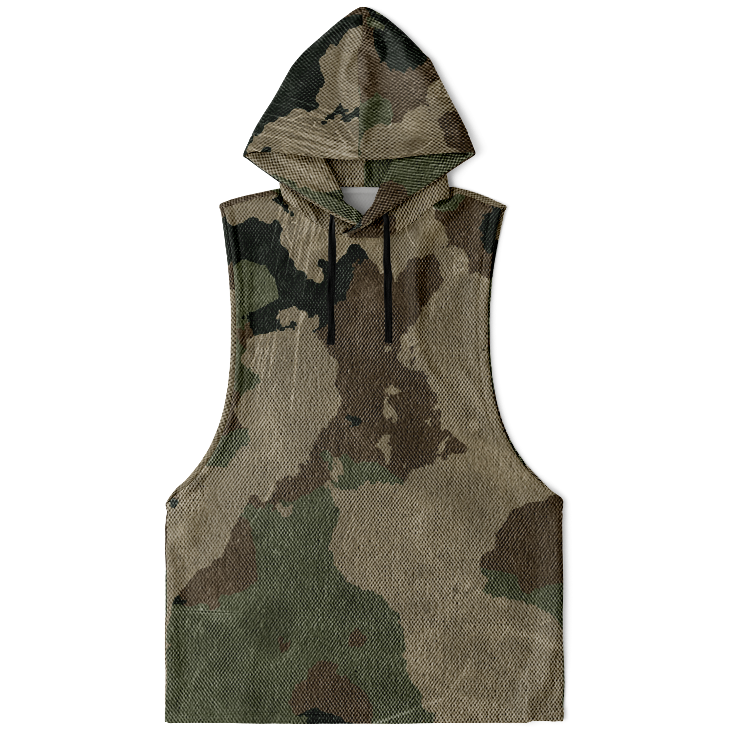 Sleeveless Hoodie | Dirty Old Brown Camouflage