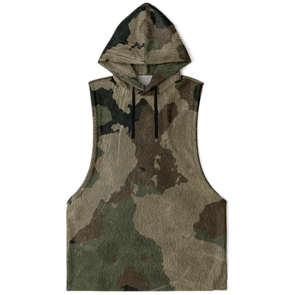 Sleeveless Hoodie | Dirty Old Brown Camouflage