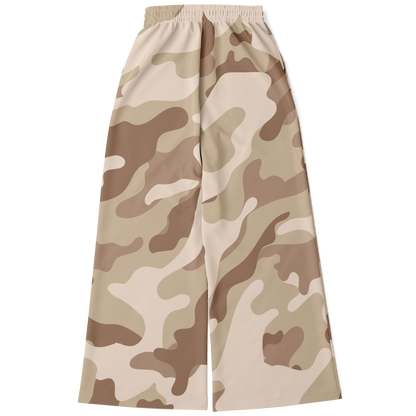 Camo Wide Leg Pants | Brown Desert Camouflage