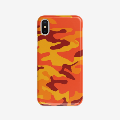 Camo Phone Case | iPhone | Orange & Red Camouflage