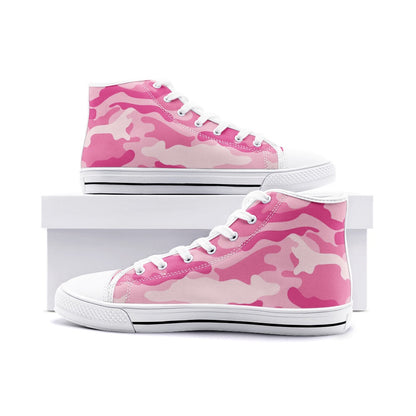 Camo Shoes | High Top Canvas | Lavender Pink Camouflage