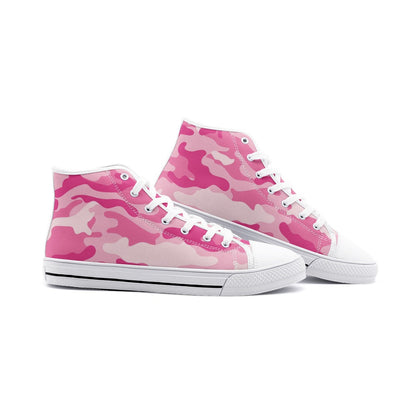 Camo Shoes | High Top Canvas | Lavender Pink Camouflage