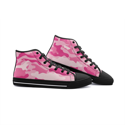 Camo Shoes | High Top Canvas | Lavender Pink Camouflage