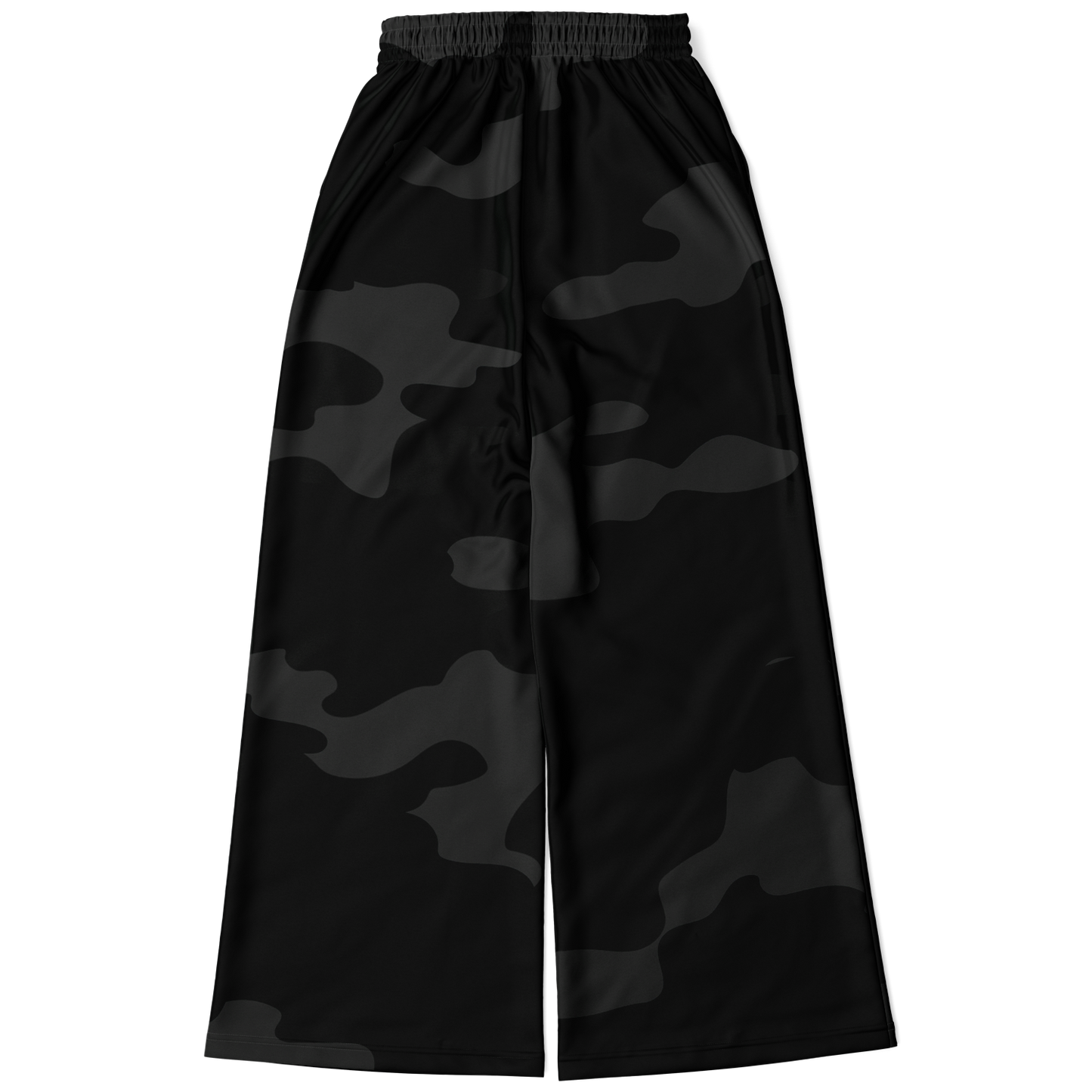 Camo Wide Leg Pants | Black Camouflage