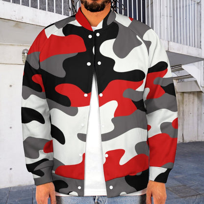 Men's Camo Jacket | Red, Black & White Camouflage