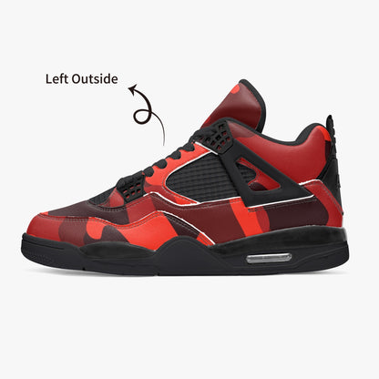 Camo Jordans AJ4 | Scarlet Red and Black Camouflage