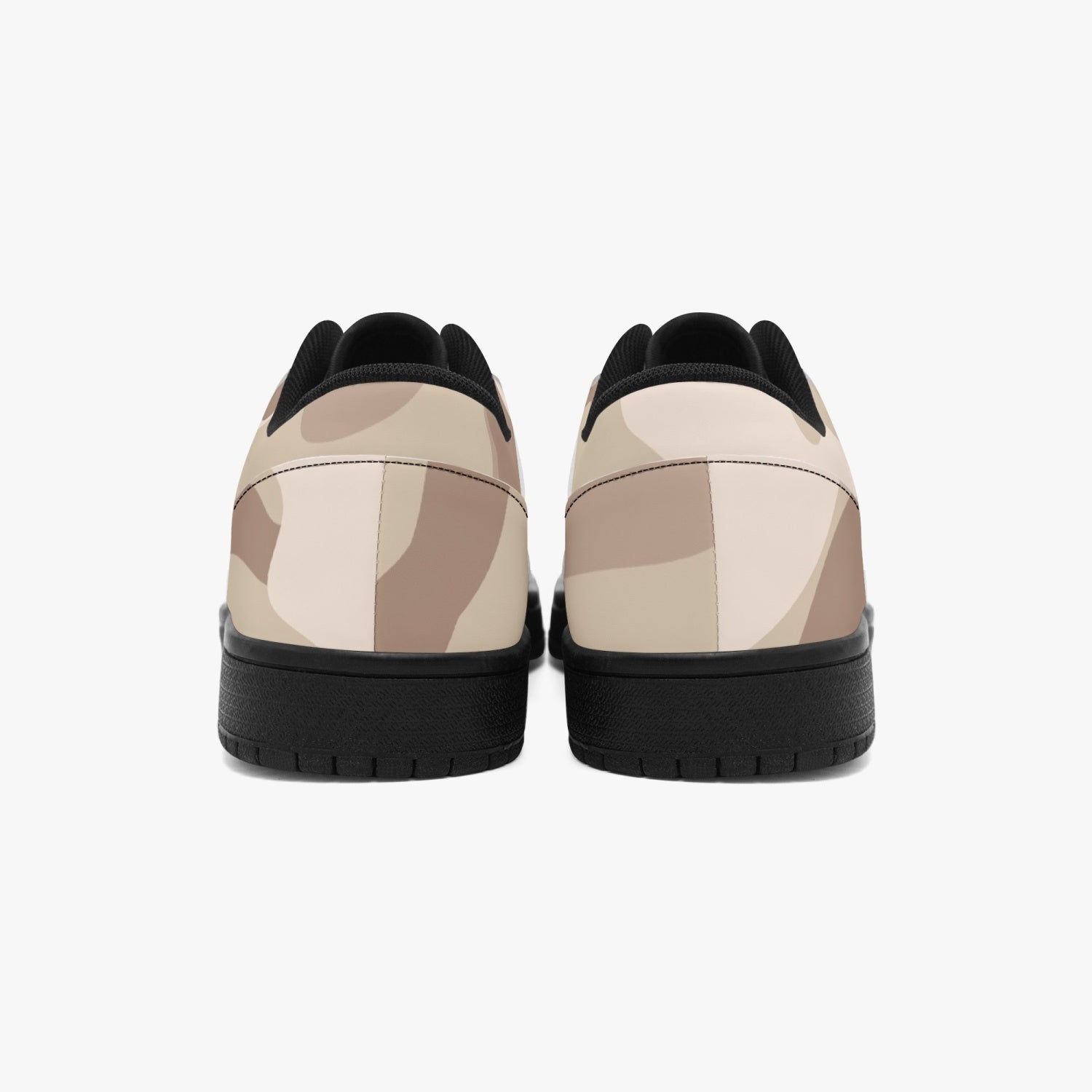 Camo Sneakers | Desert Brown Low-Top Leather Camouflage Shoes