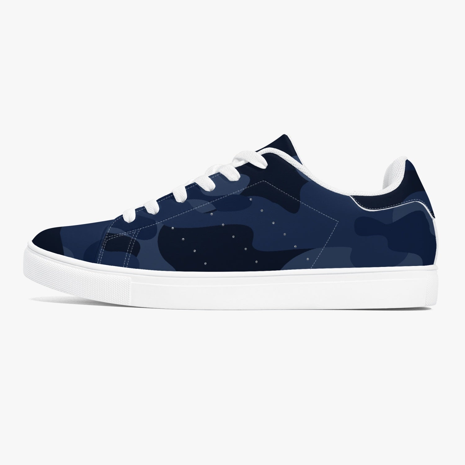 Camo Sneakers | Classic Low-Top Leather | Deep Blue