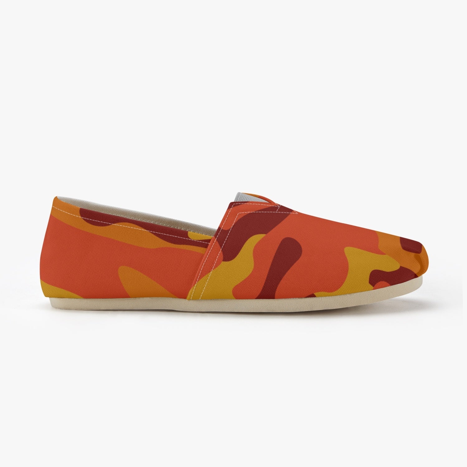 Camo Toms | Orange & Red Camouflage Canvas Shoes