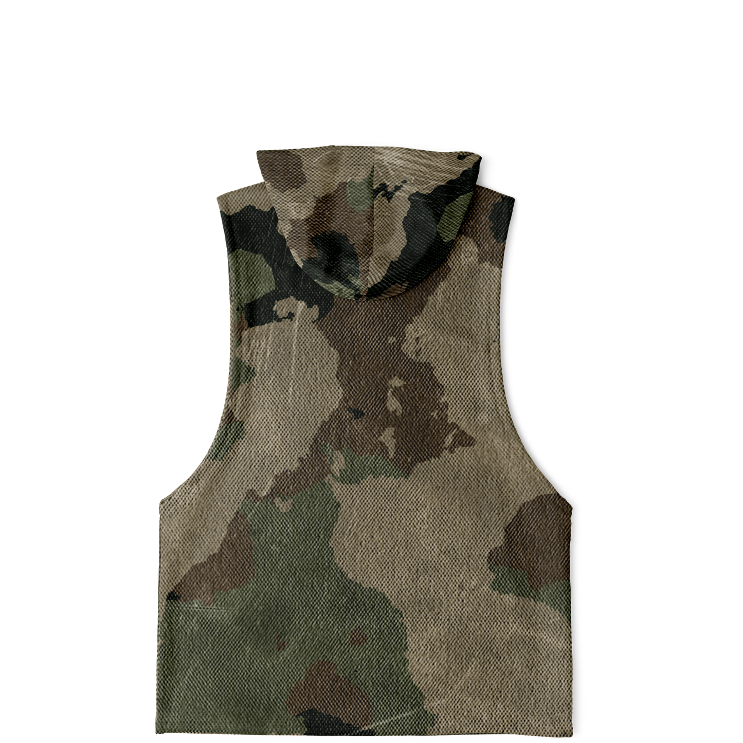 Sleeveless Hoodie | Dirty Old Brown Camouflage