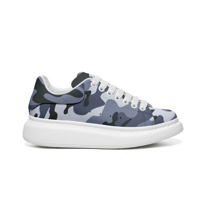 Oversized McQueen Sneakers | Light Blue Camouflage