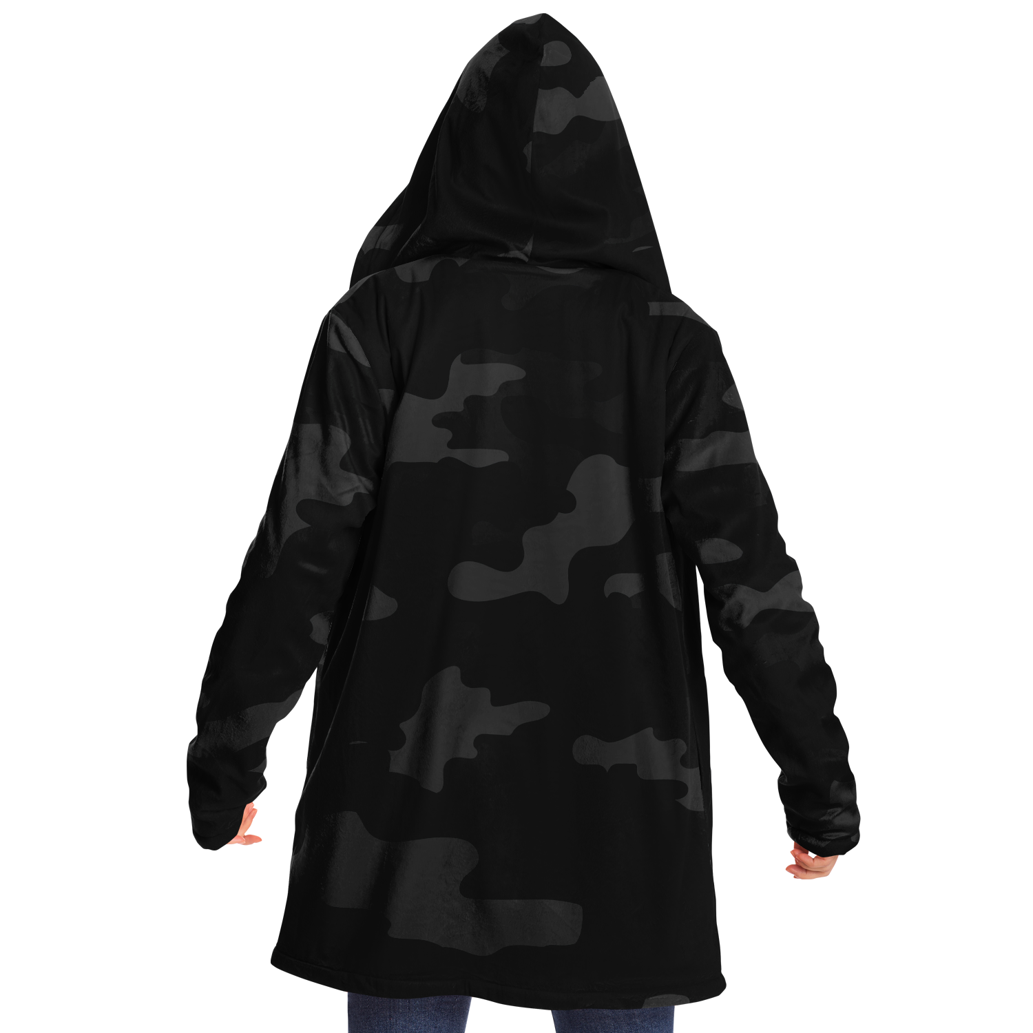 Camo Cloak | Black Camouflage | Microfleece