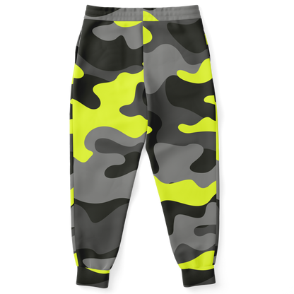 Camo Joggers | Unisex | Black, Gray & Yellow