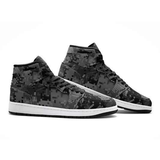 Black Camo Sneakers | Digital Monochrome Dark Gray