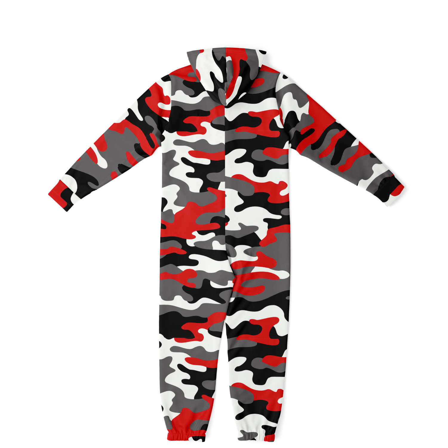 Camo Onesie | Red, Black, and White Camouflage