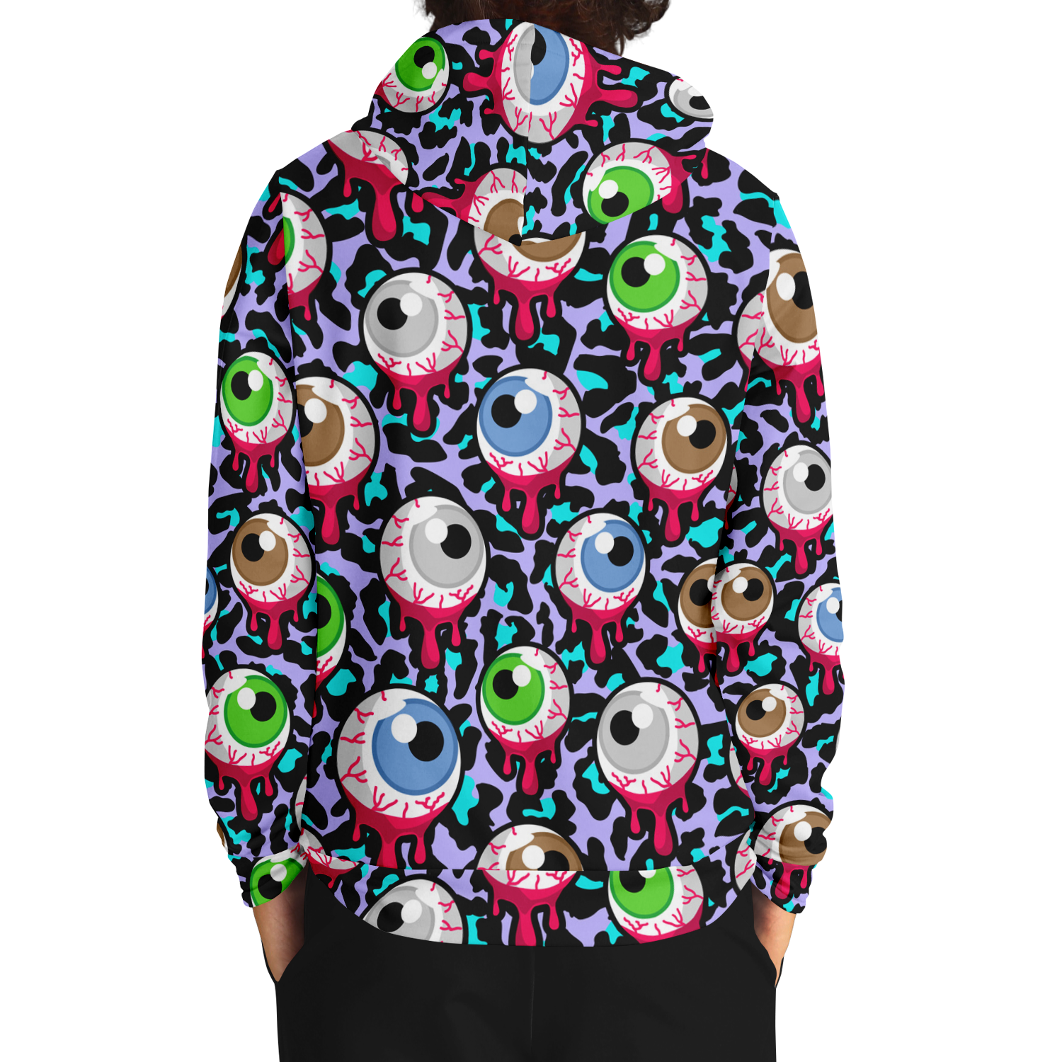 Zombie Hoodie | Bloody Alien Eyeballs, Creepy & Psychedelic