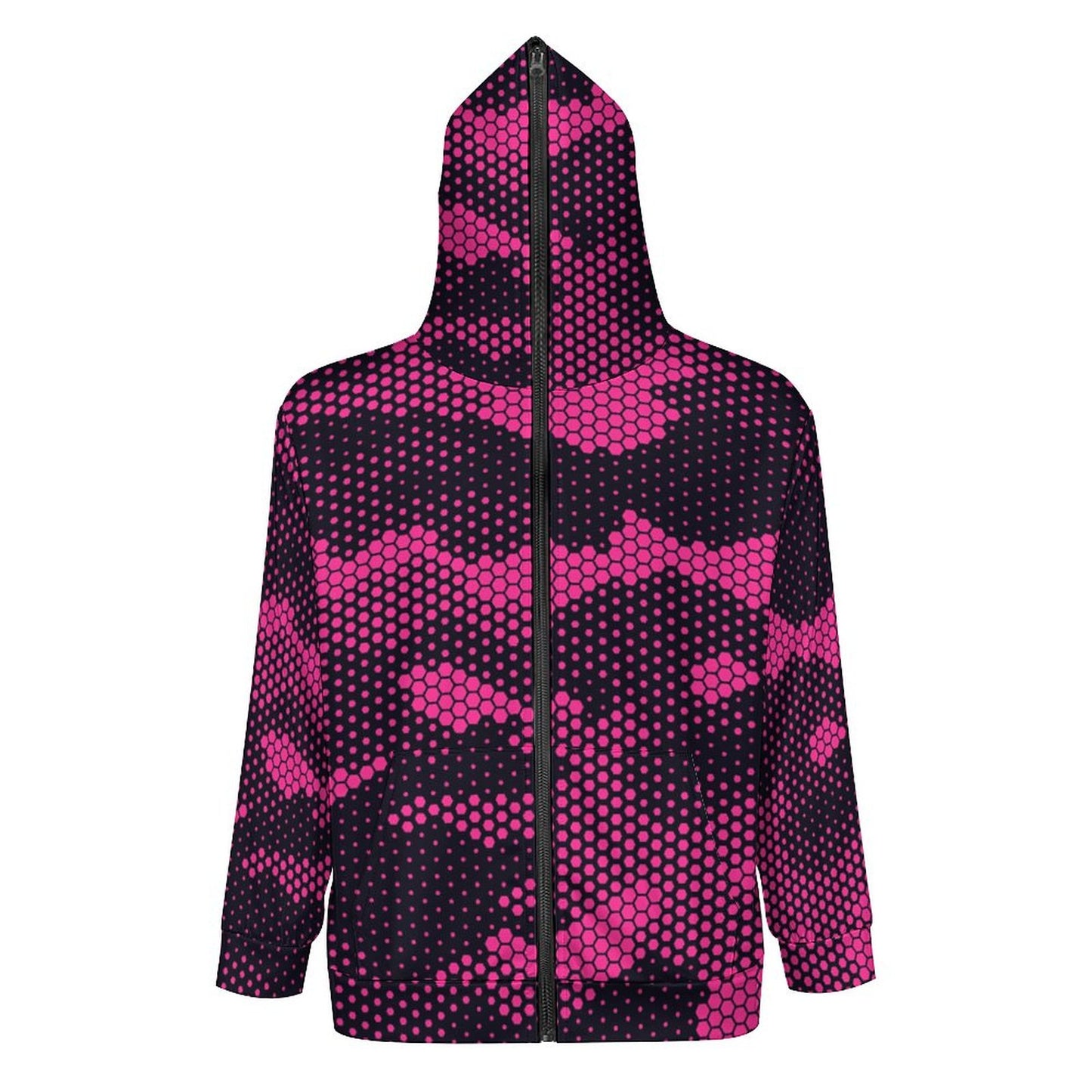 Zip up Camo Hoodie | Pink Digital Camouflage