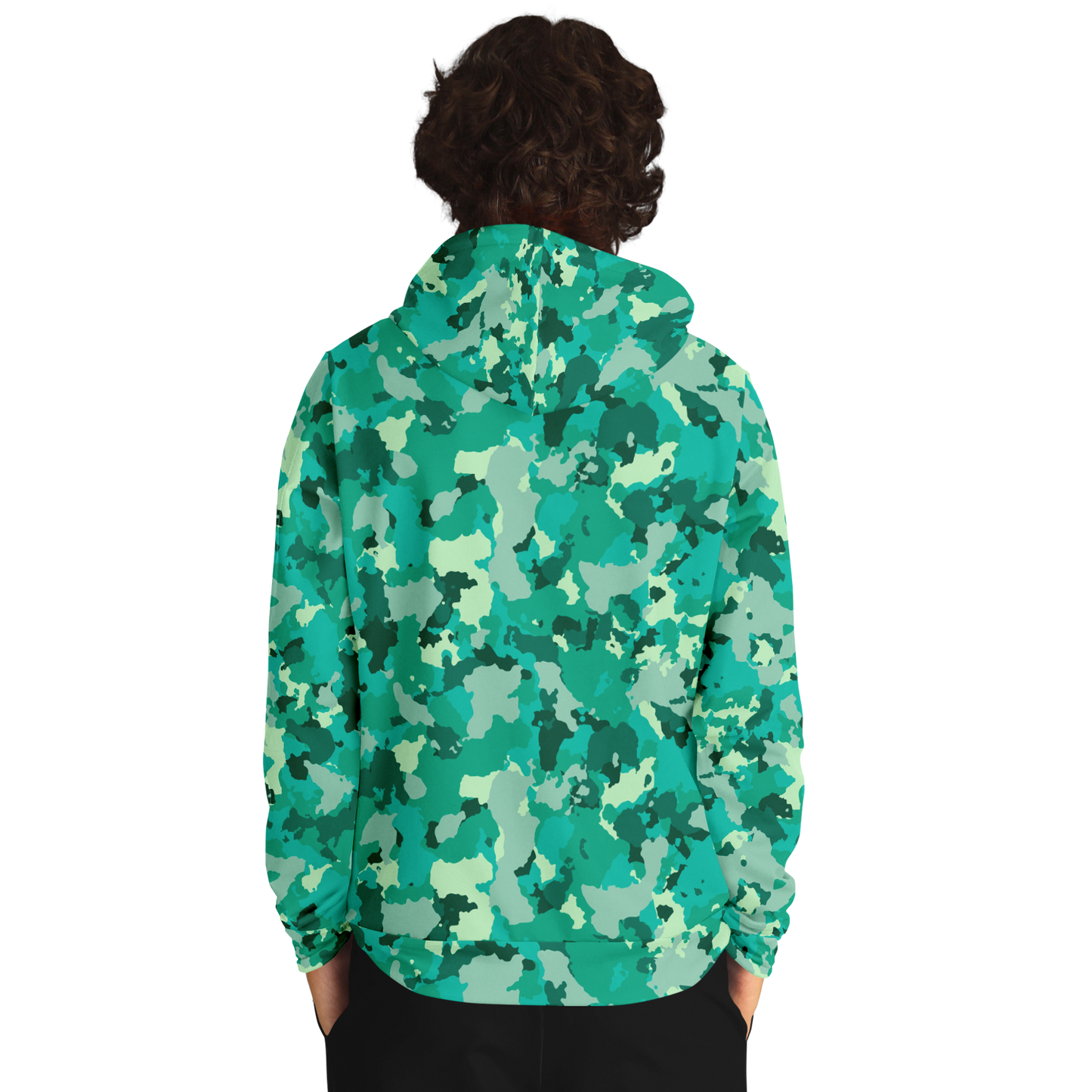 Cyan Green Camo Hoodie | Military Camouflage