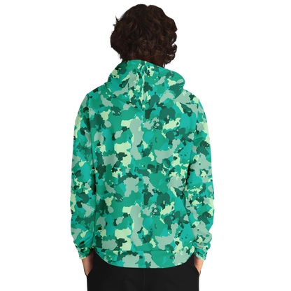 Cyan Green Camo Hoodie | Military Camouflage