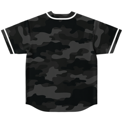 Camo Baseball Jersey | Black Camouflage