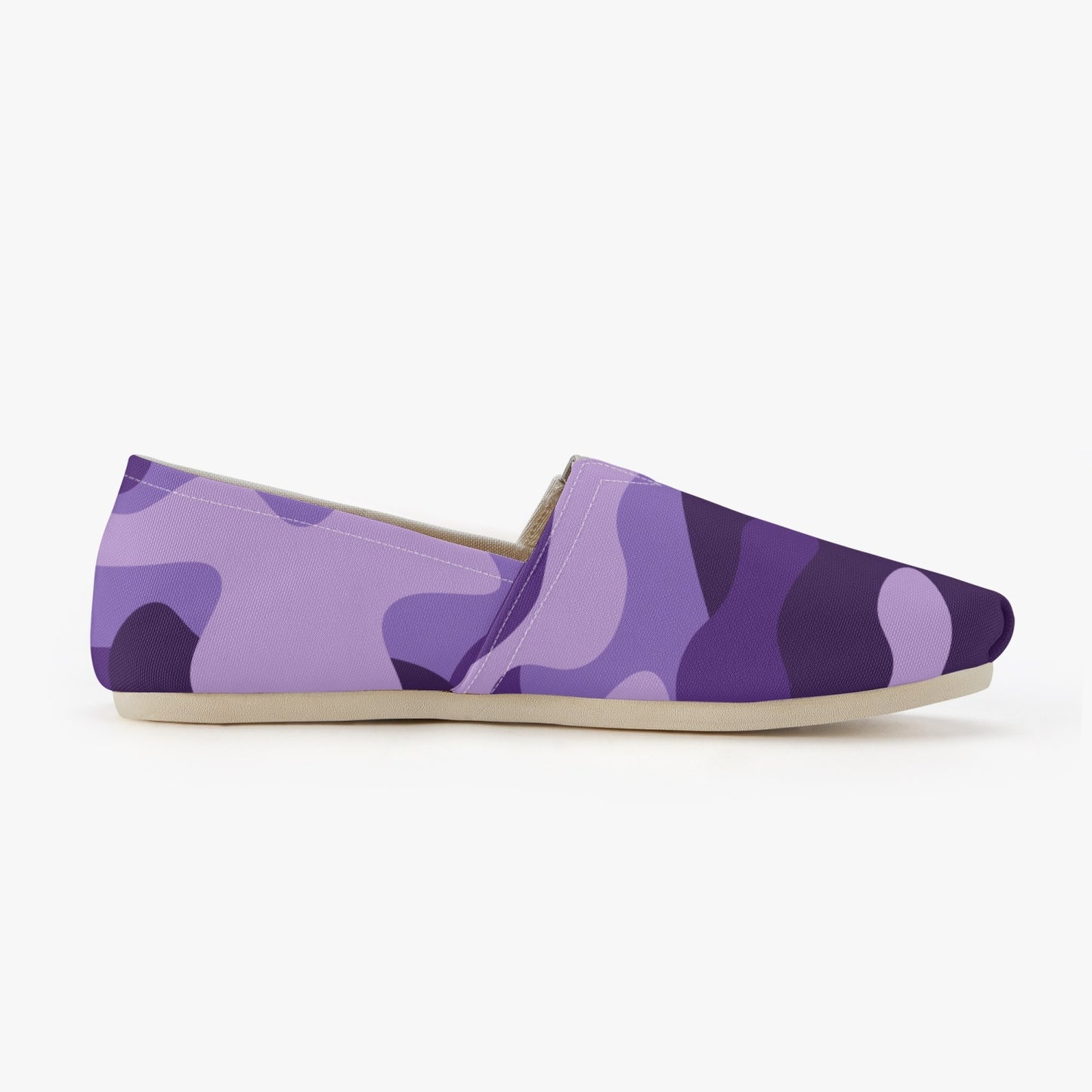 Camo Toms | Purple, Blue, and Mauve Camouflage Canvas Shoes