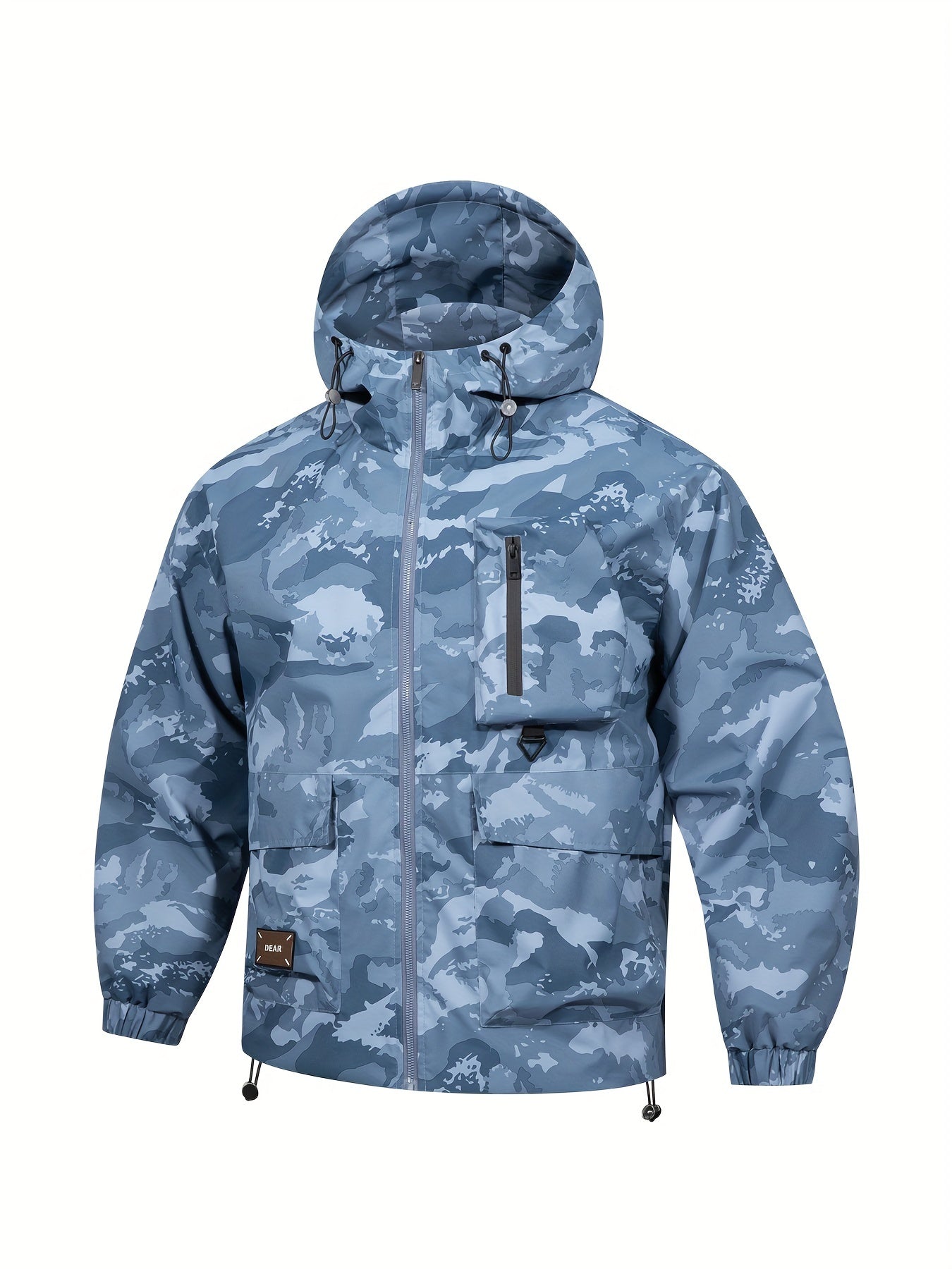 Men's Camouflage Hooded Zip Jacket: Multi-pocket, Loose Fit