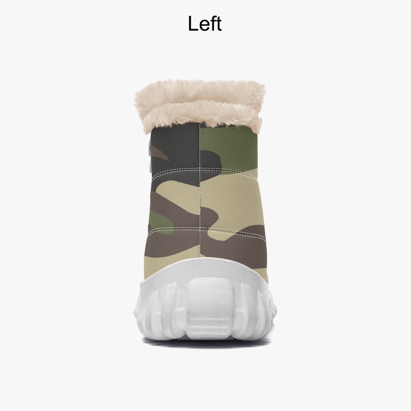 Camo Boots | Cotton-pad Fur Zipper Up | Classic Green