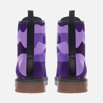 Camo Boots | Leather Camouflage in Purple, Blue, and Mauve