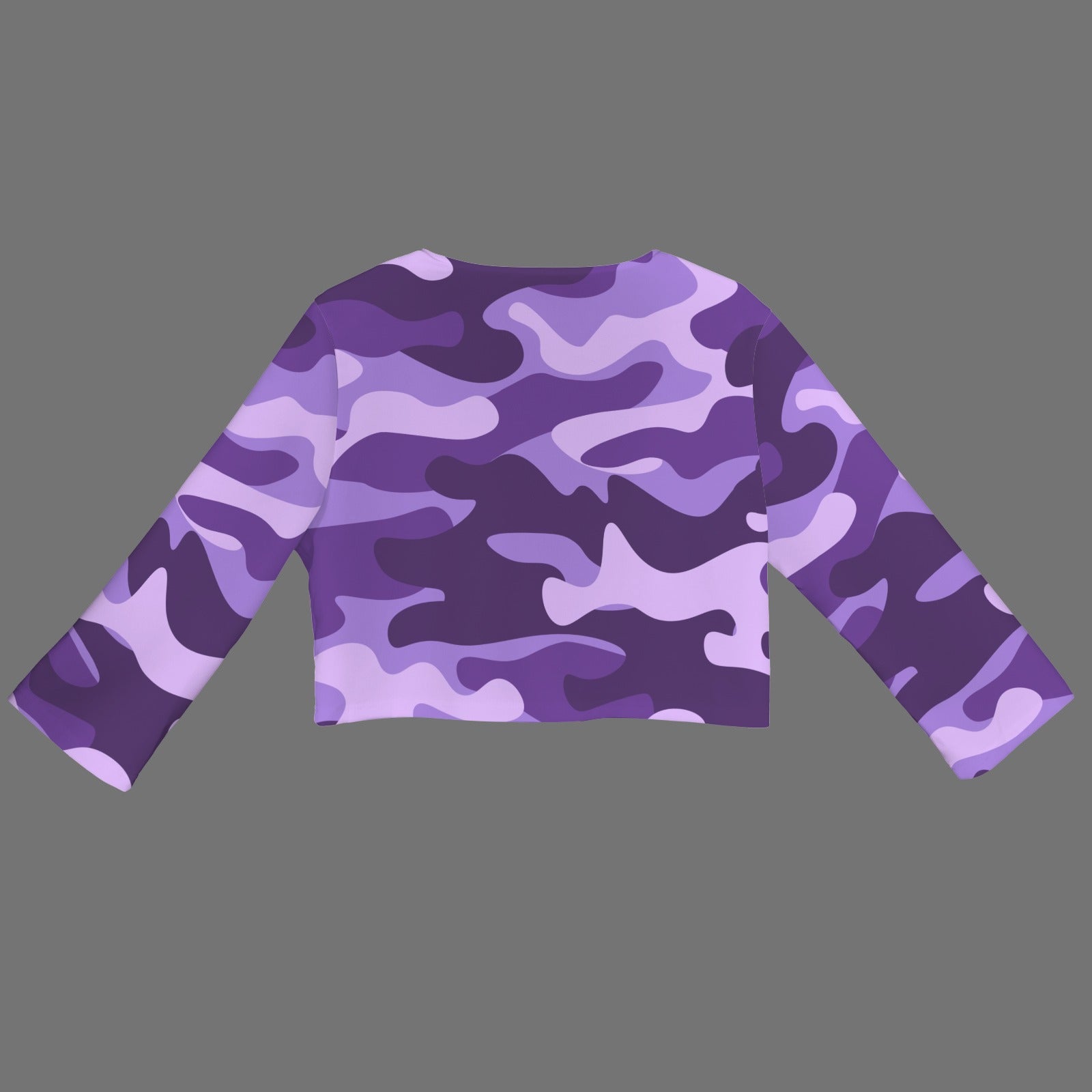 Camo Blazer | Cropped Open Front | Purple, Blue and Mauve Camouflage