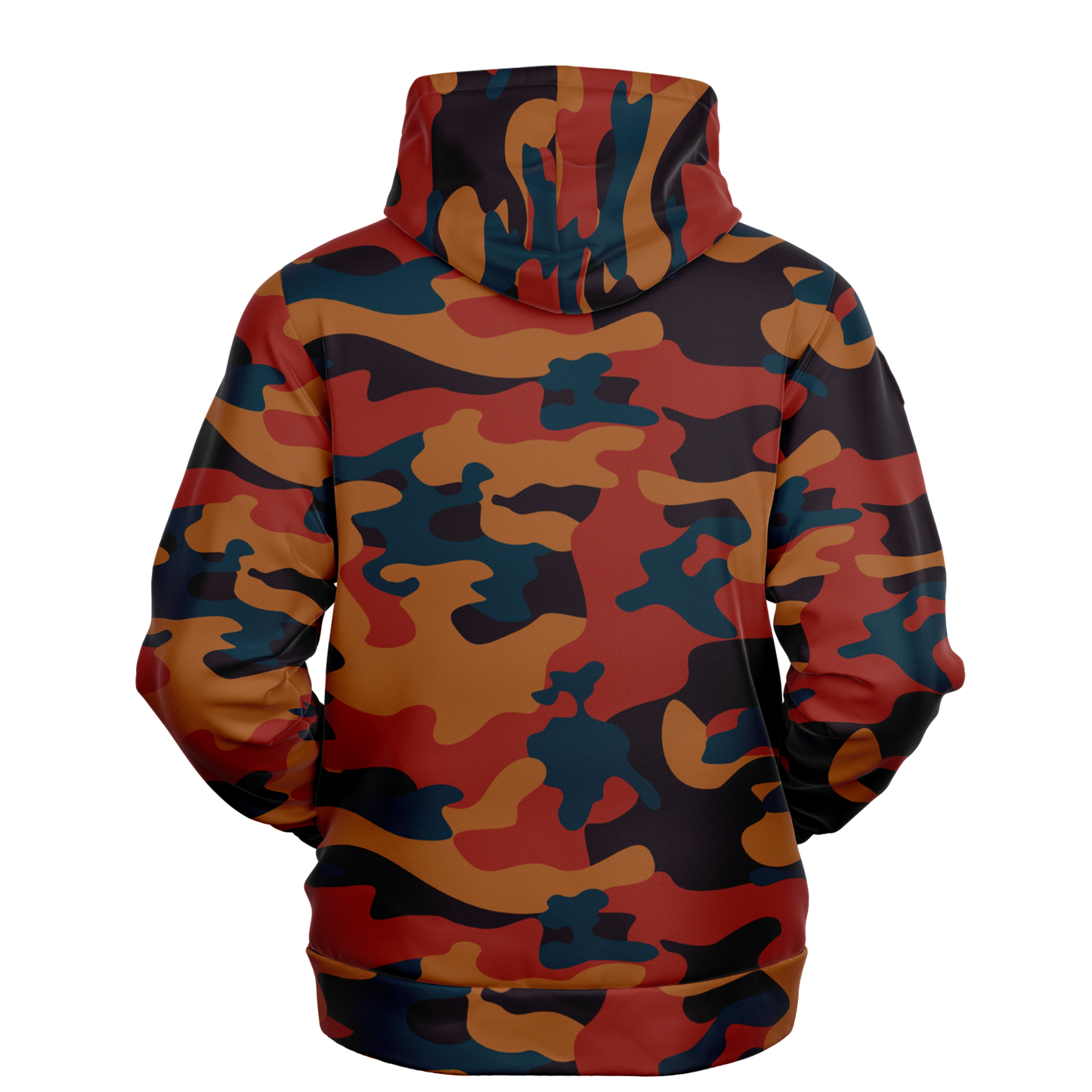 Camo Hoodie | Brown, Prussian Blue and Auburn Camouflage