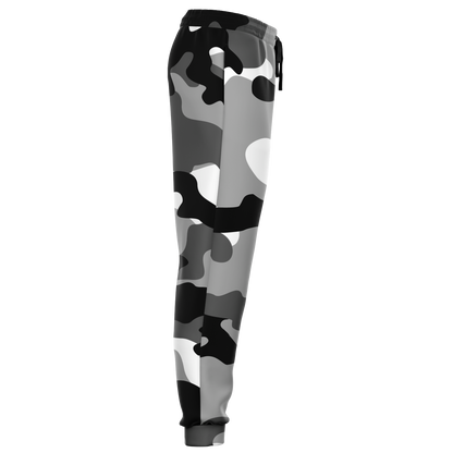 Camo Joggers | Unisex | Black, White & Gray