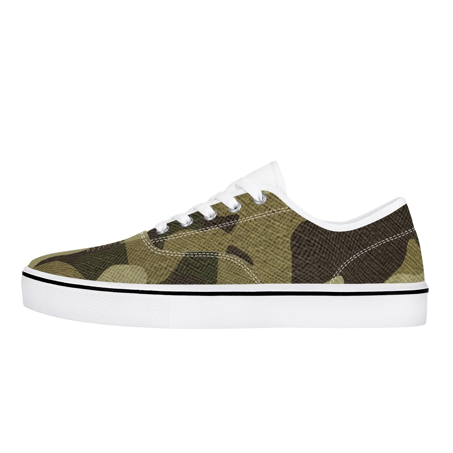 Camo Skate Shoes | Green Fabric Camouflage