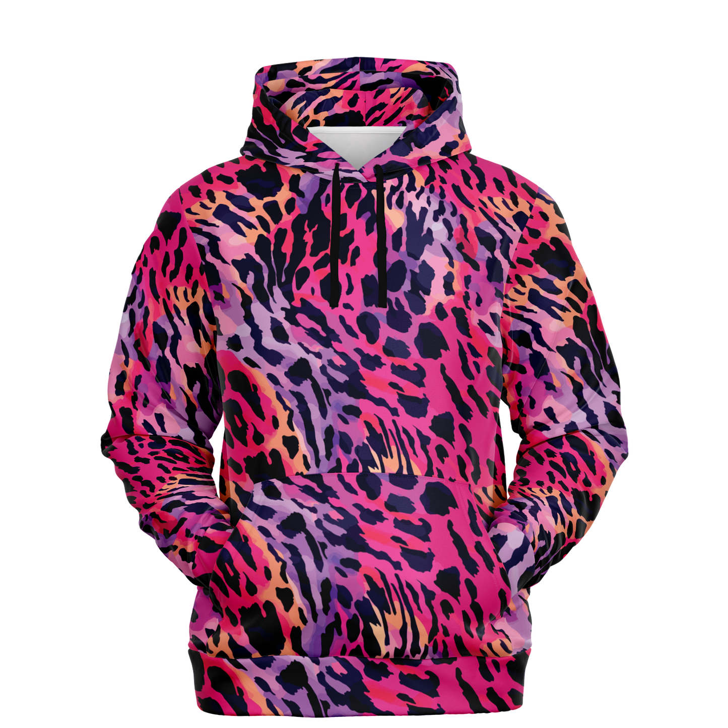 Leopard Hoodie | Deep Cerise Pink & Purple