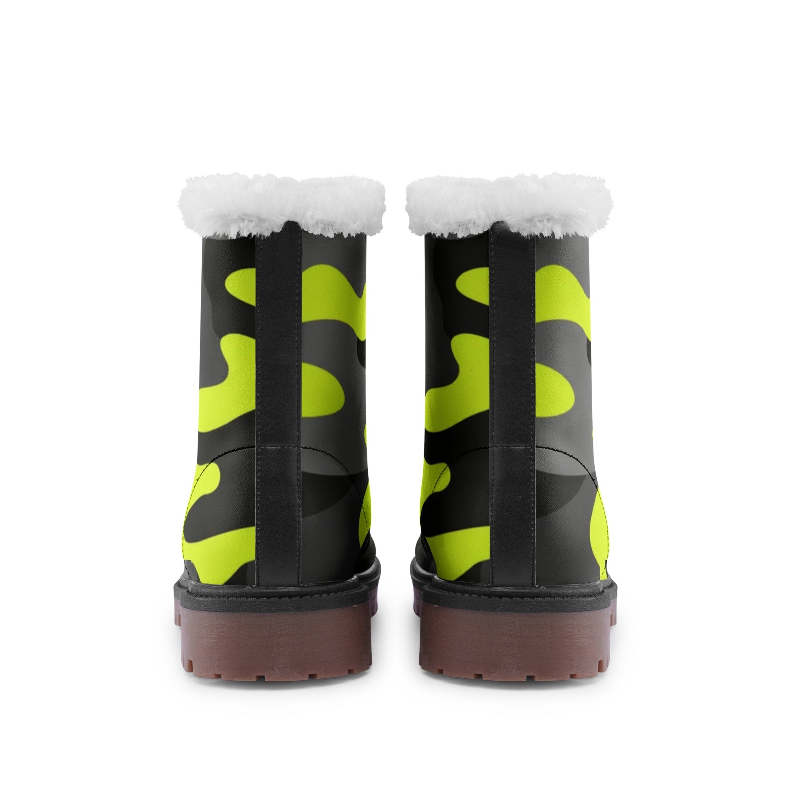 Snow Camo Boots | Black, Gray, and Yellow Camouflage